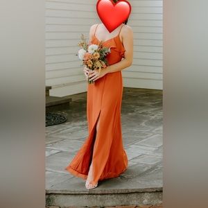 Azazie Natalia bridesmaid dress in Paprika